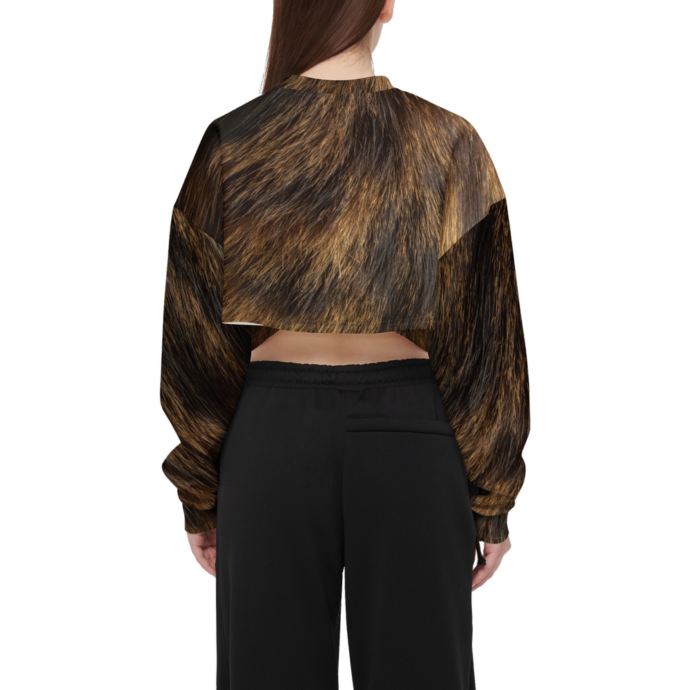 Tortoiseshell Cropped Crewneck Sweatshirt