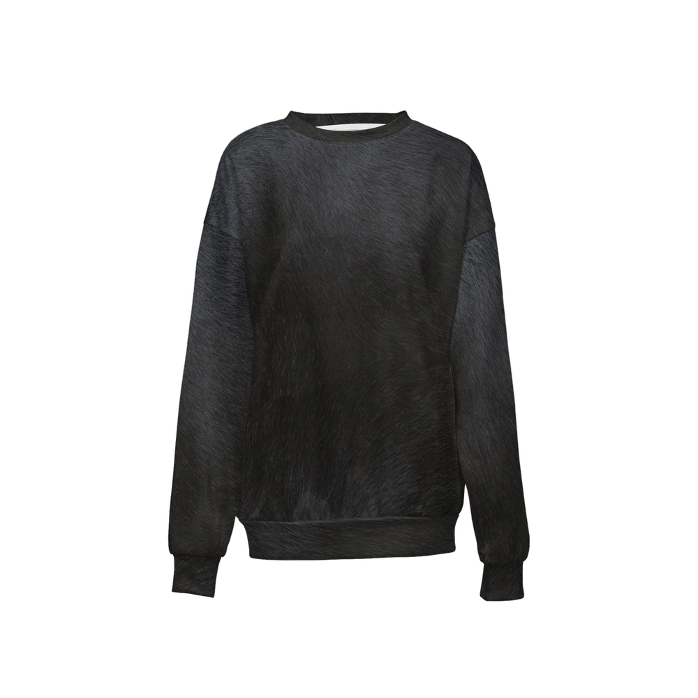 Black Cat Relaxed Fit Crewneck Sweatshirt