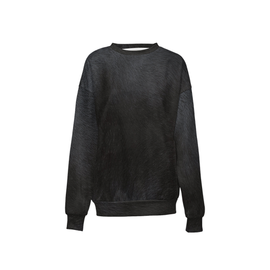 Black Cat Relaxed Fit Crewneck Sweatshirt