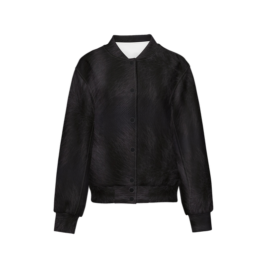 Black Tabby Cat Bomber Jacket