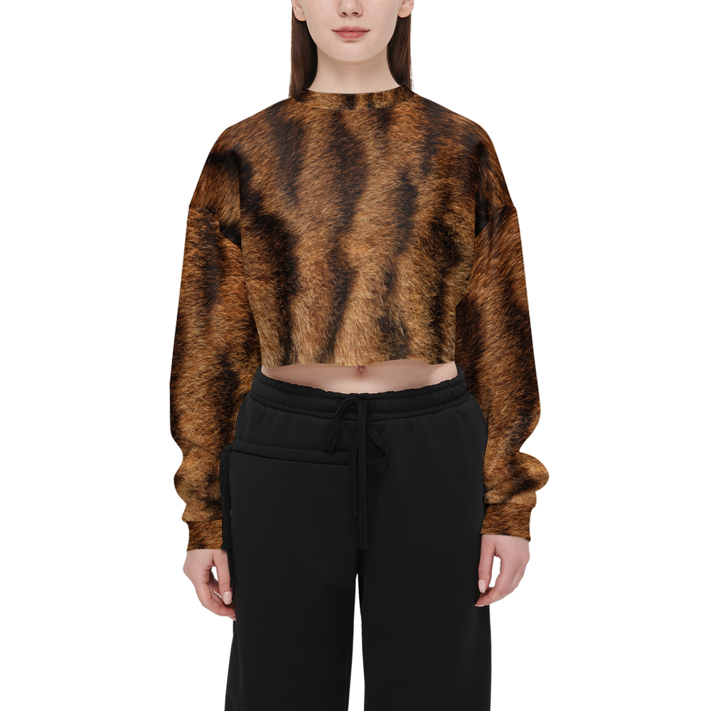 Toyger Cropped Crewneck Sweatshirt