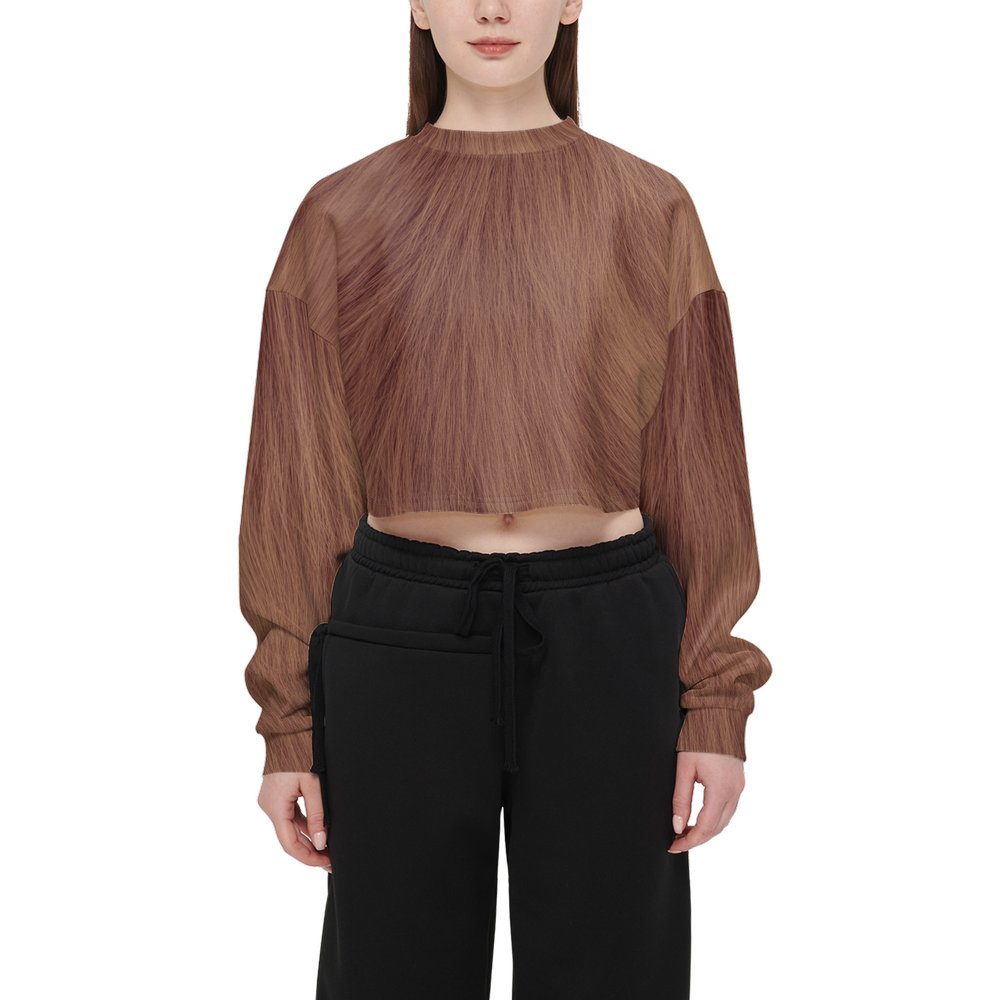 Cinnamon Cropped Crewneck Sweatshirt