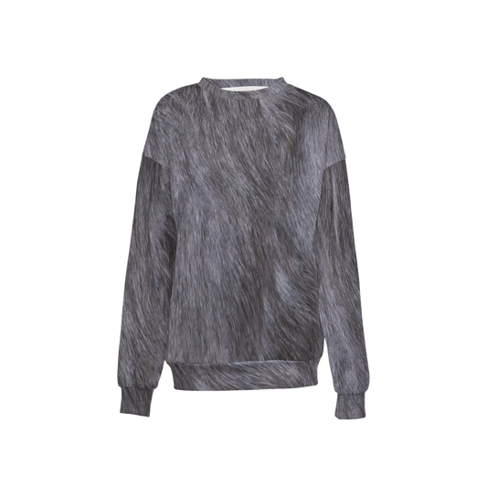 Grey Women's Relaxed Fit Crewneck Sweatshirt