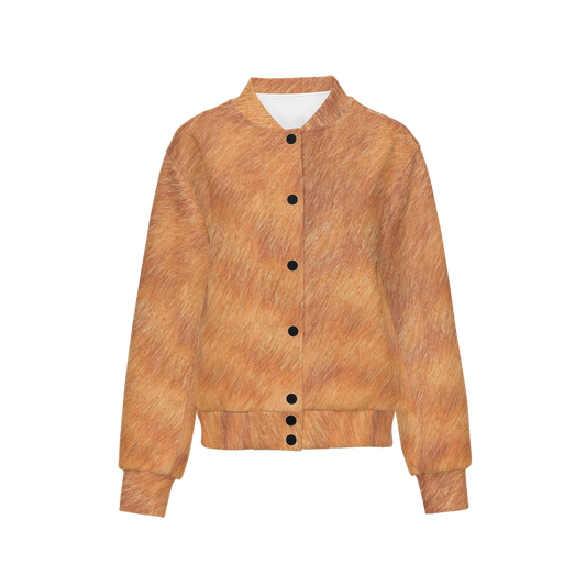 Orange Tabby Bomber Jacket