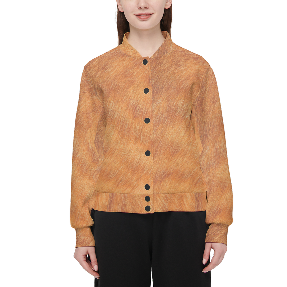 Orange Tabby Bomber Jacket