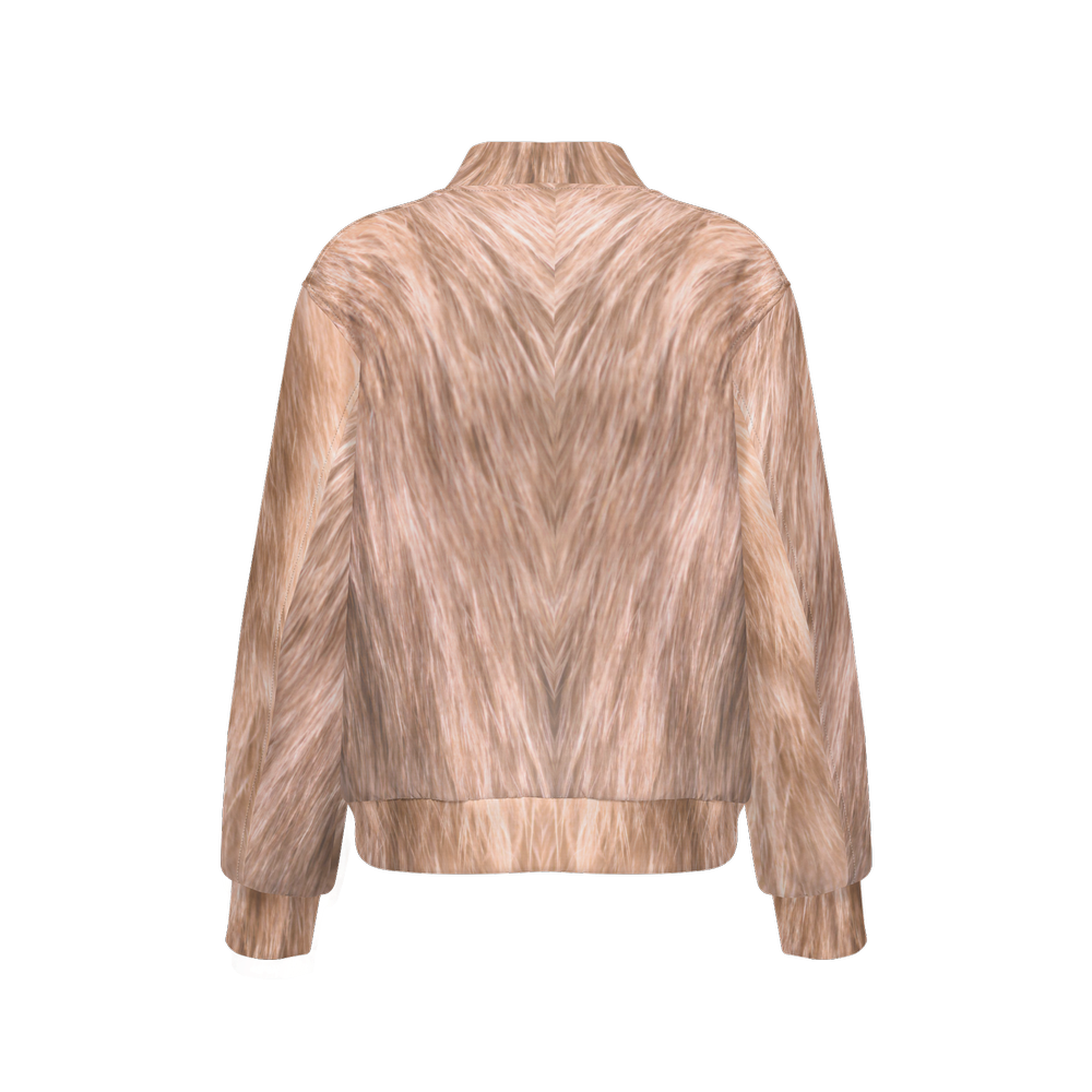 Fawn Cat Bomber Jacket