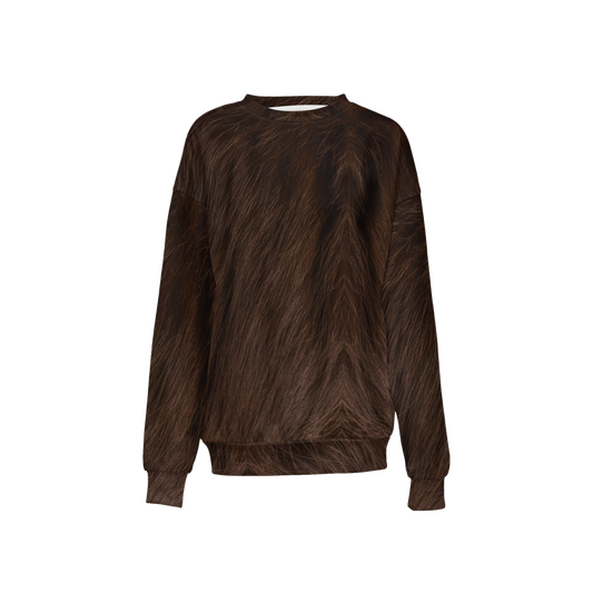 Havana Brown Relaxed Fit Crewneck Sweatshirt