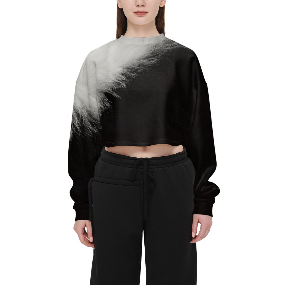 Tuxedo Cropped Crewneck Sweatshirt