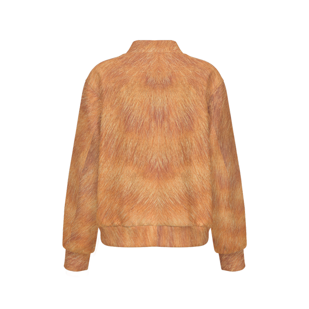 Orange Tabby Bomber Jacket