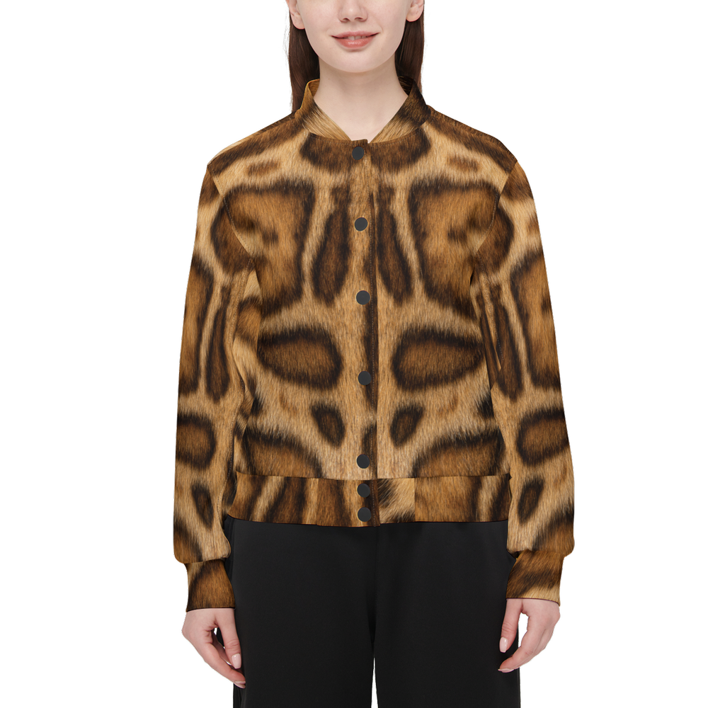 Rosetted Bengal Cat Bomber Jacket