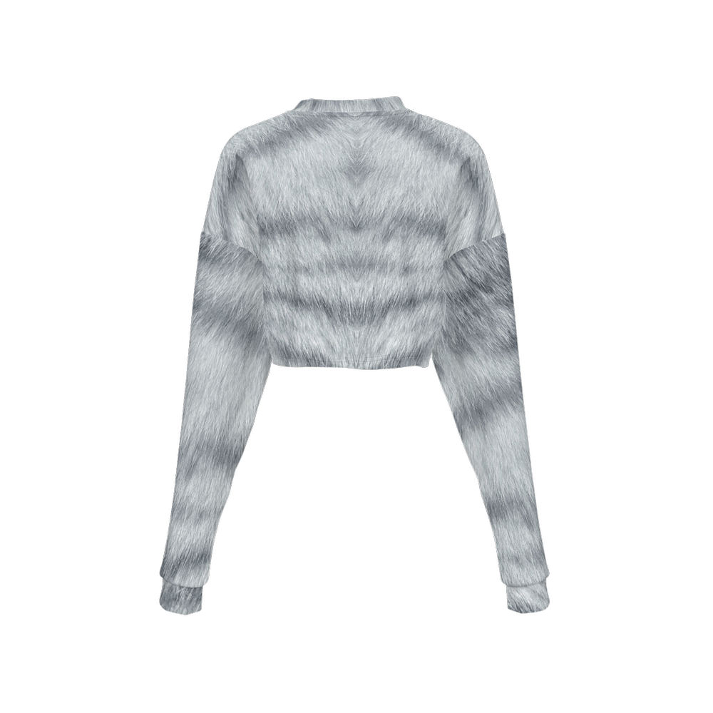 Silver Tabby Cropped Crewneck Sweatshirt