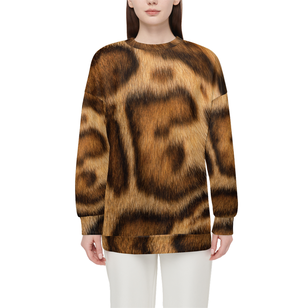 Rosetted Bengal Relaxed Fit Crewneck Sweatshirt