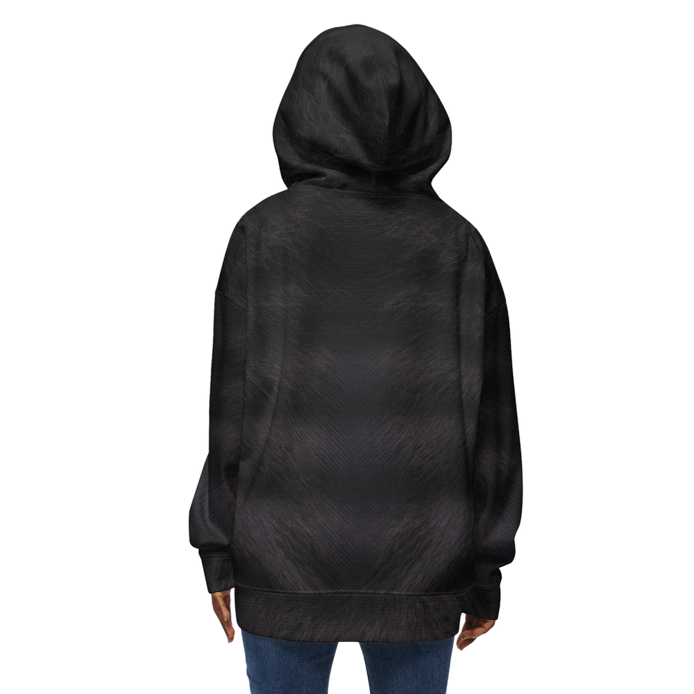 Black Tabby Relaxed Fit Hoodie