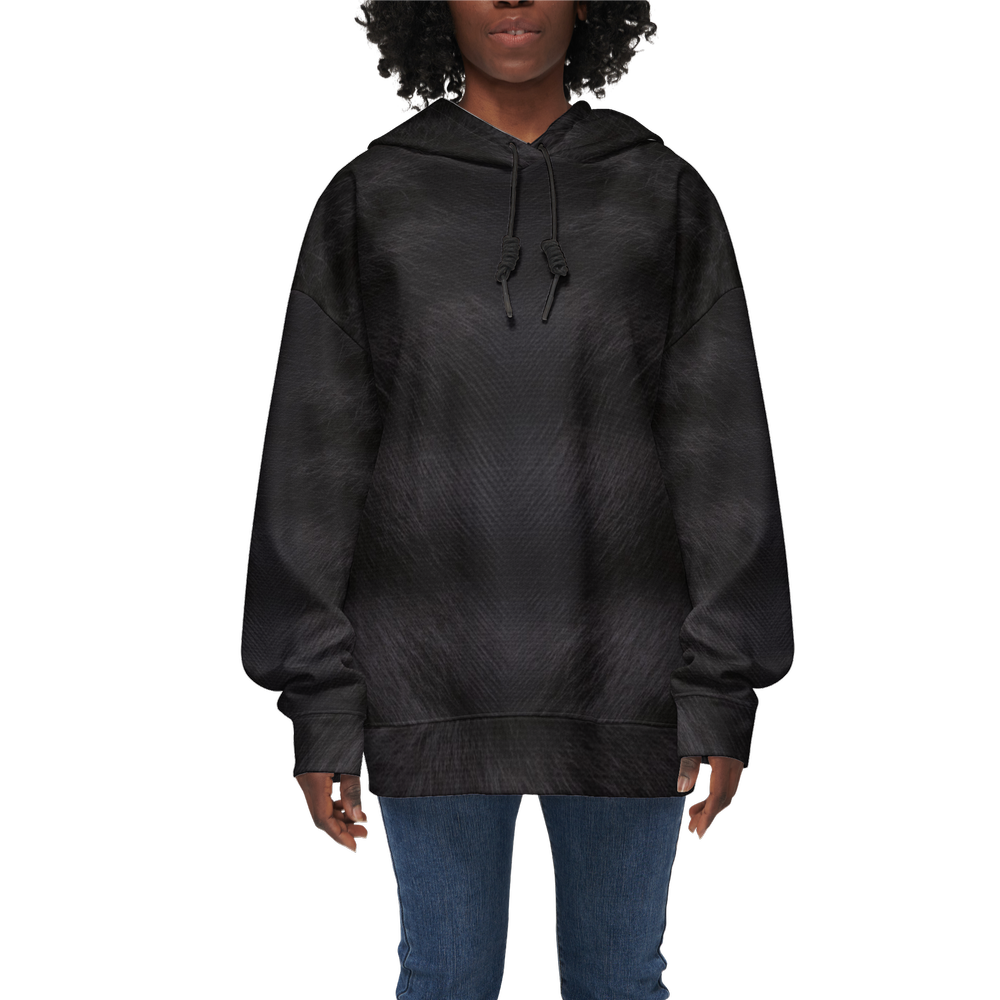 Black Tabby Relaxed Fit Hoodie