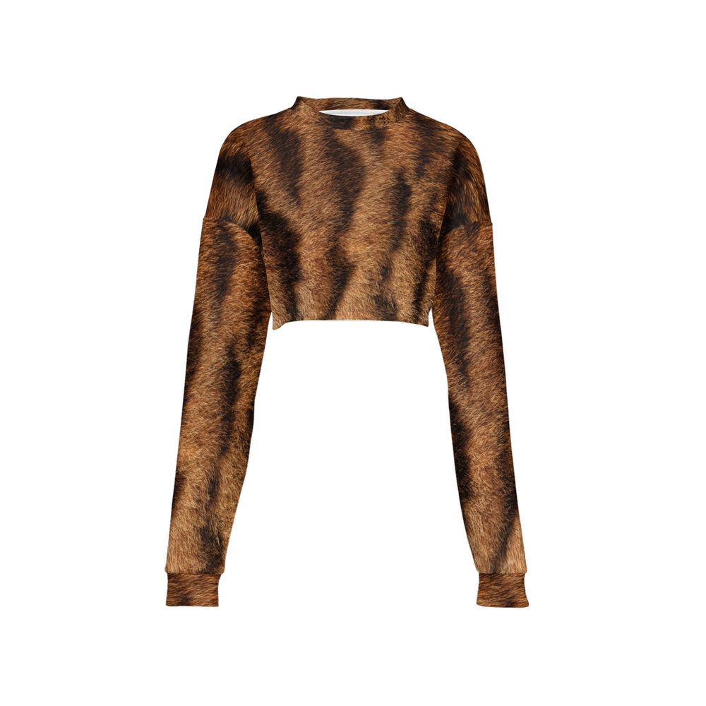 Toyger Cropped Crewneck Sweatshirt