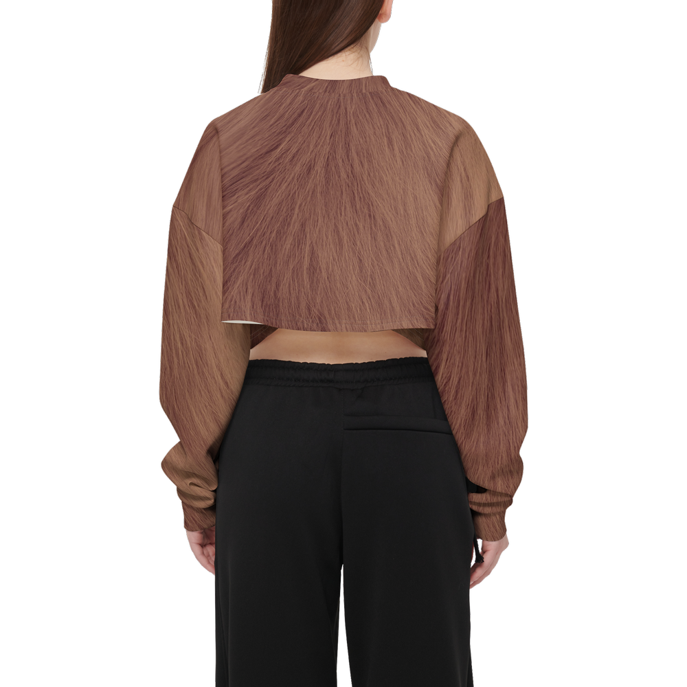 Cinnamon Cropped Crewneck Sweatshirt