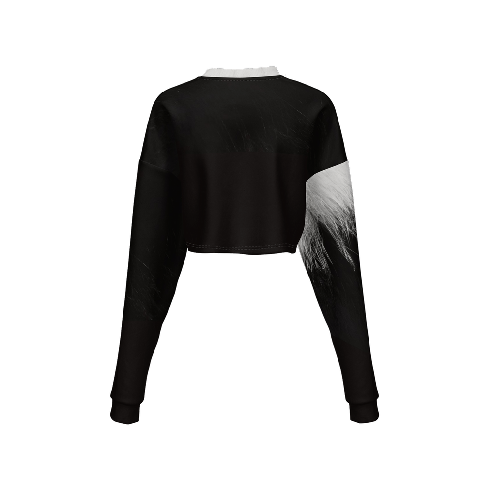 Tuxedo Cropped Crewneck Sweatshirt