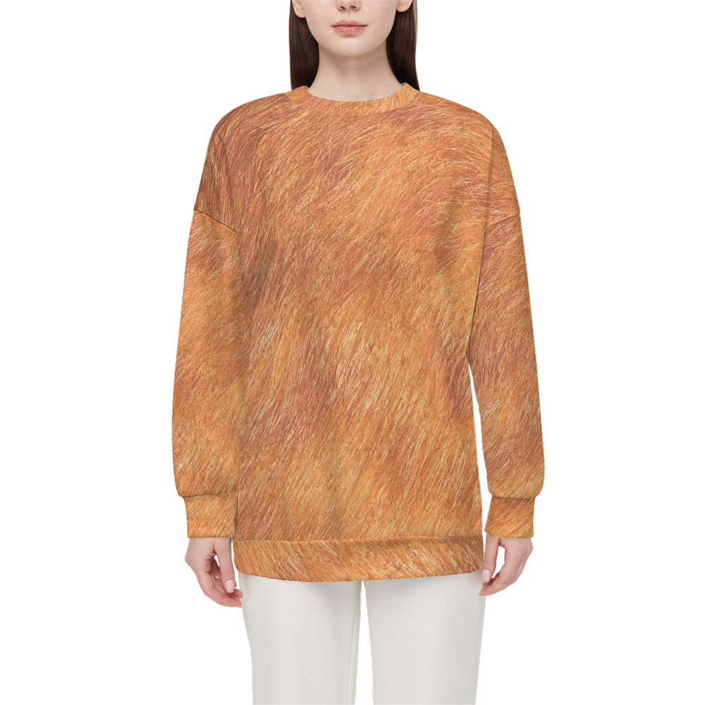 Orange Tabby Women's Relaxed Fit Crewneck Sweatshirt