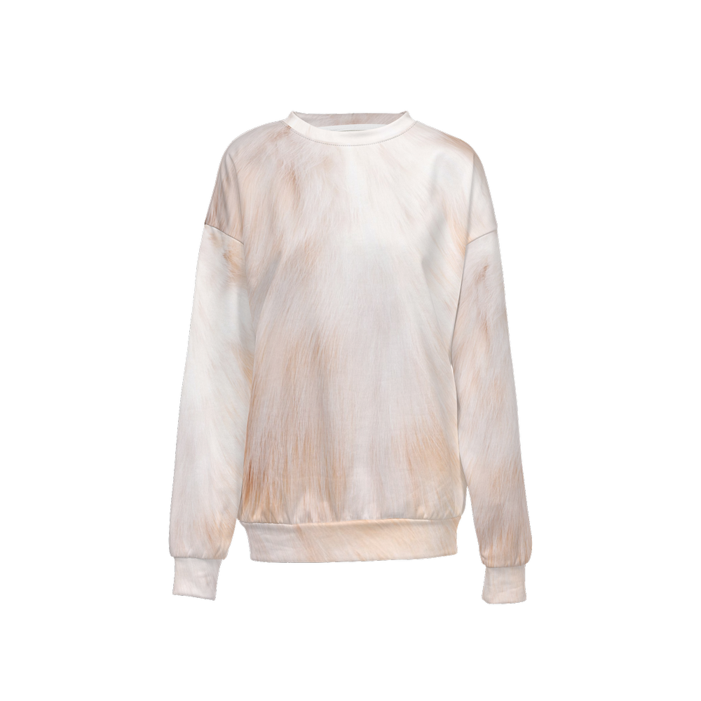 Cream Relaxed Fit Crewneck Sweatshirt