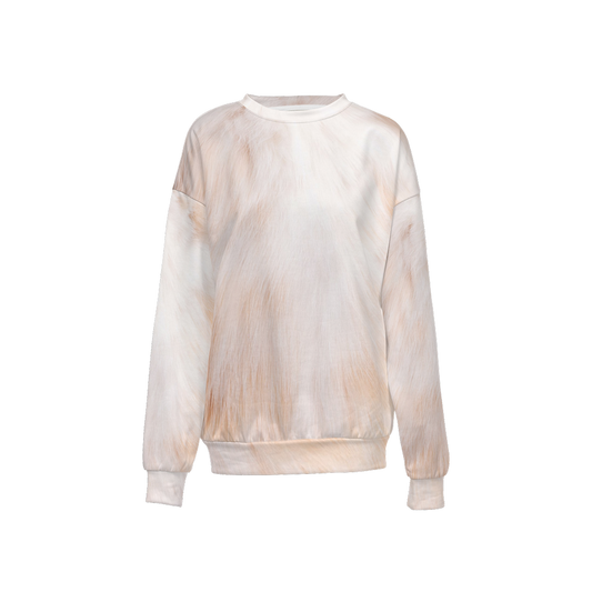 Cream Relaxed Fit Crewneck Sweatshirt