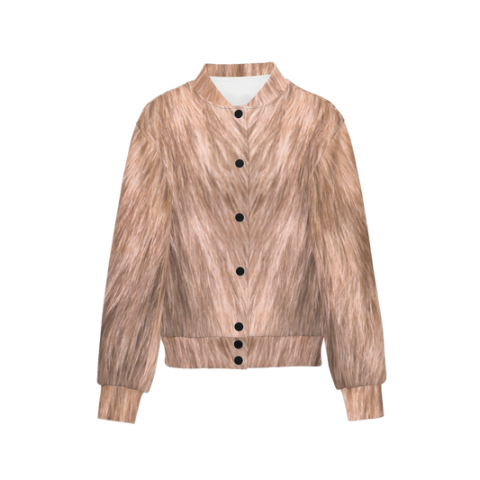 Fawn Cat Bomber Jacket