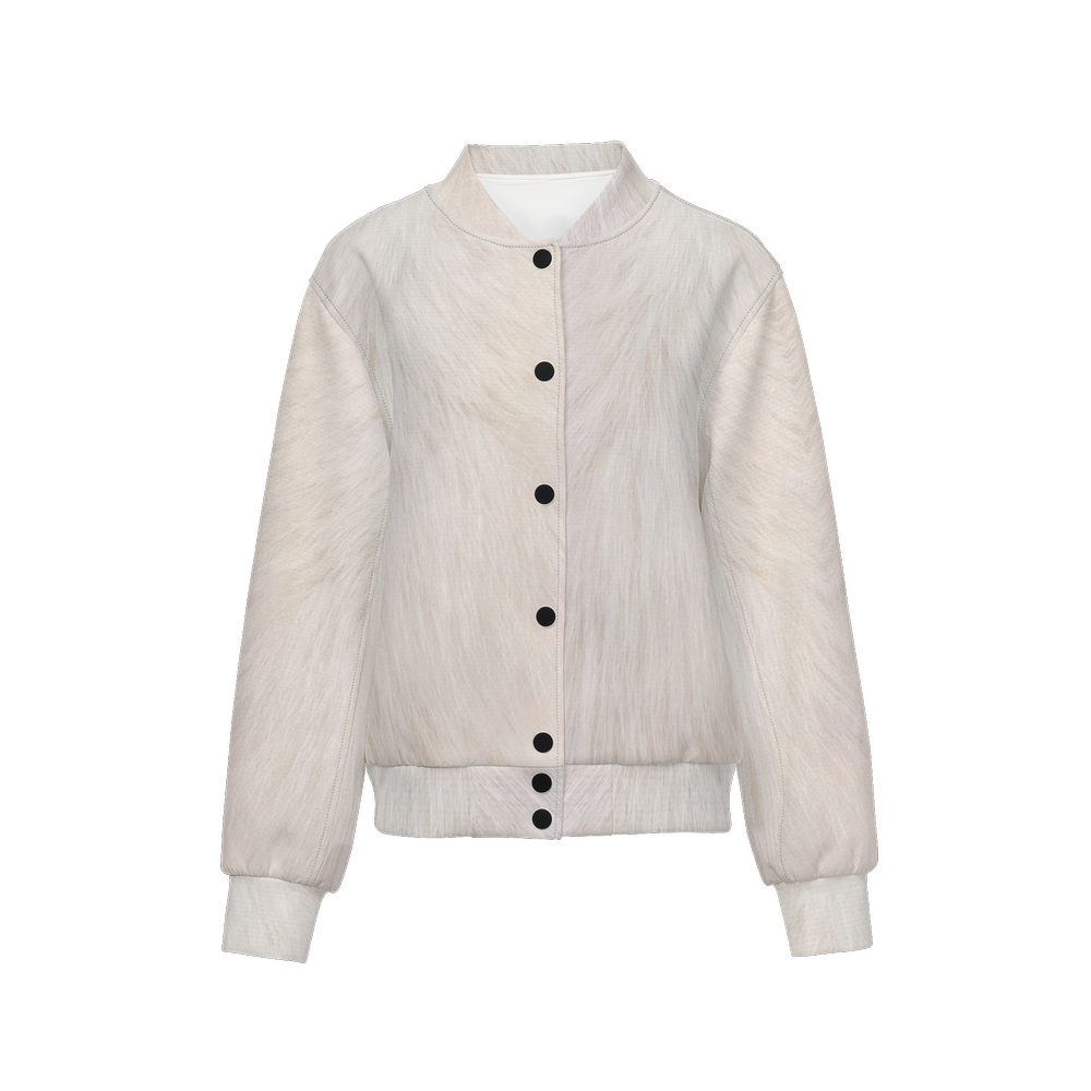 White Cat Bomber Jacket