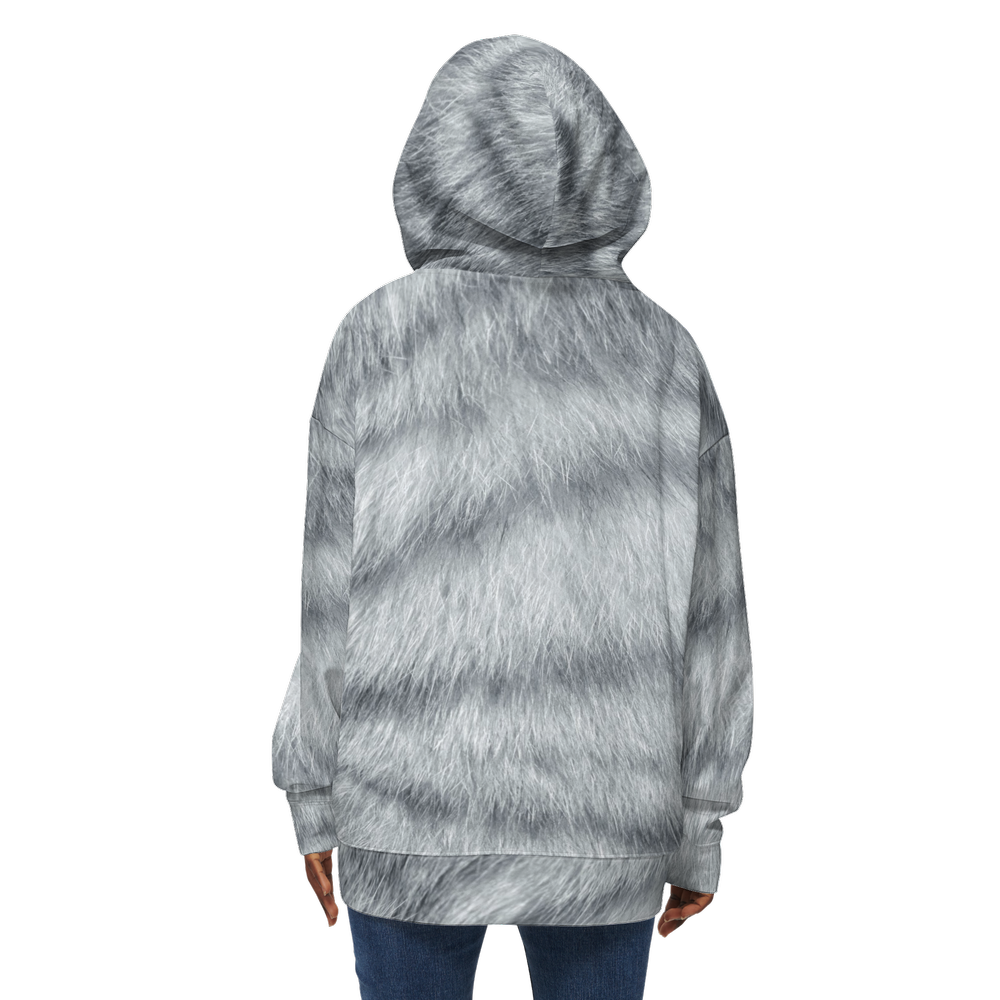 Silver Tabby Relaxed Fit Hoodie