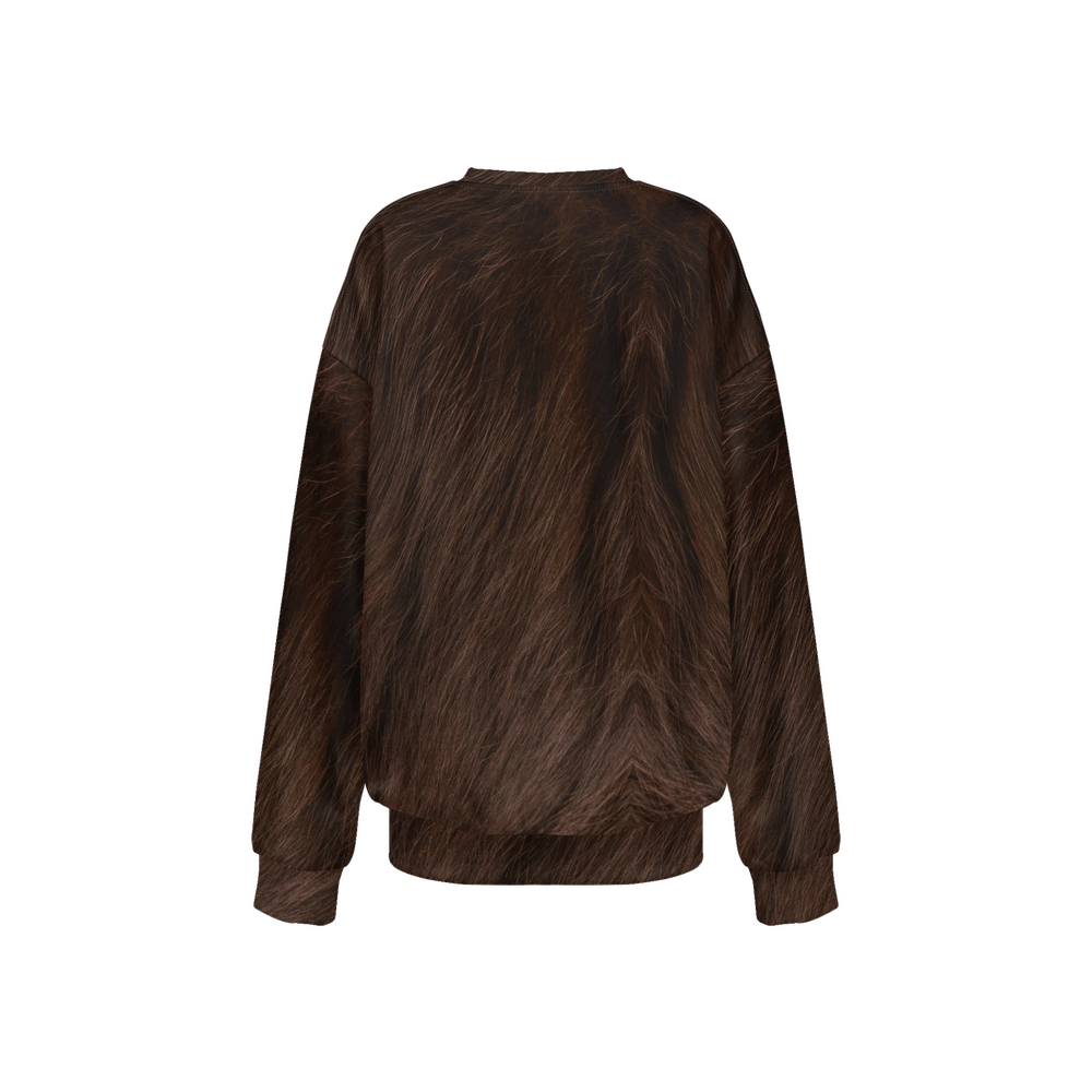 Havana Brown Relaxed Fit Crewneck Sweatshirt