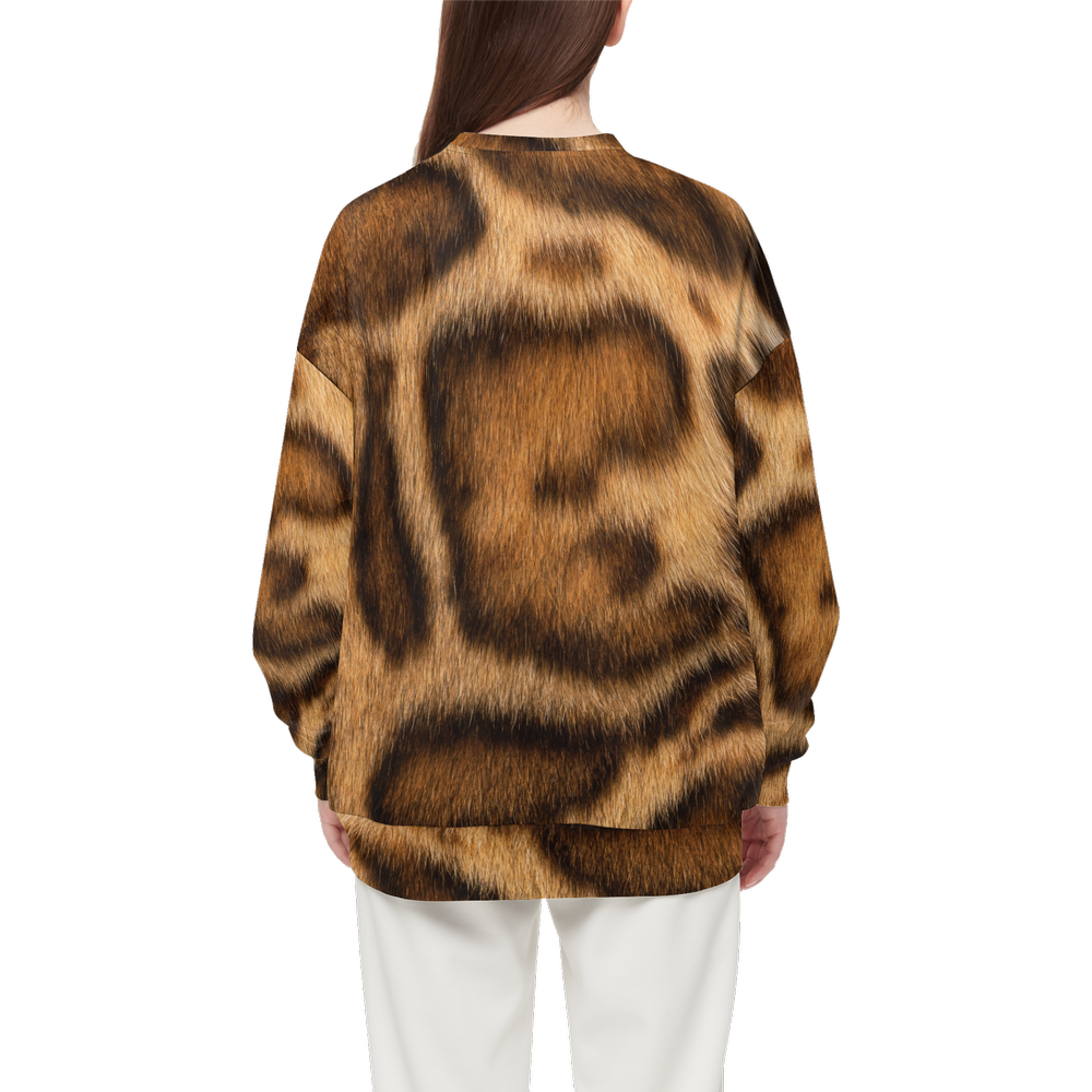 Rosetted Bengal Relaxed Fit Crewneck Sweatshirt