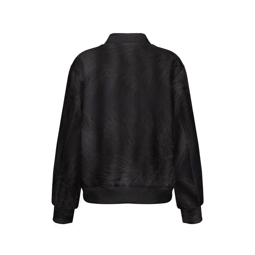 Black Tabby Cat Bomber Jacket