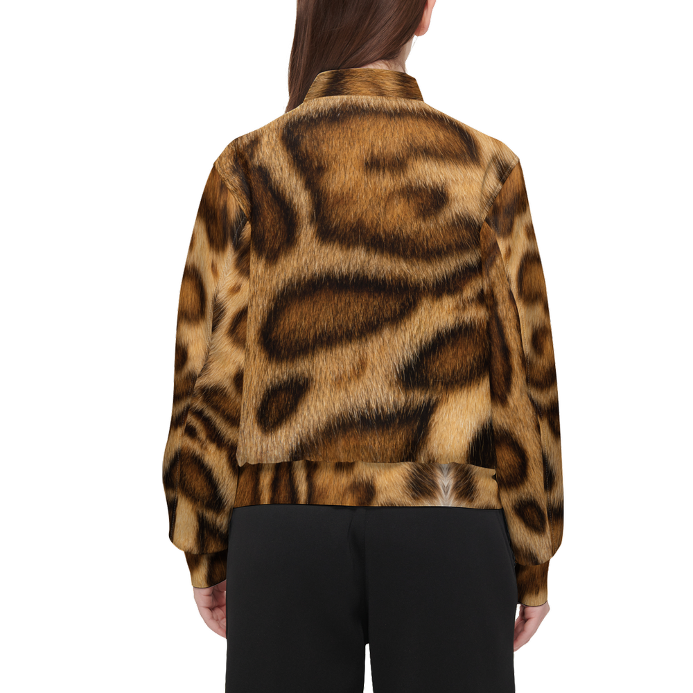 Rosetted Bengal Cat Bomber Jacket