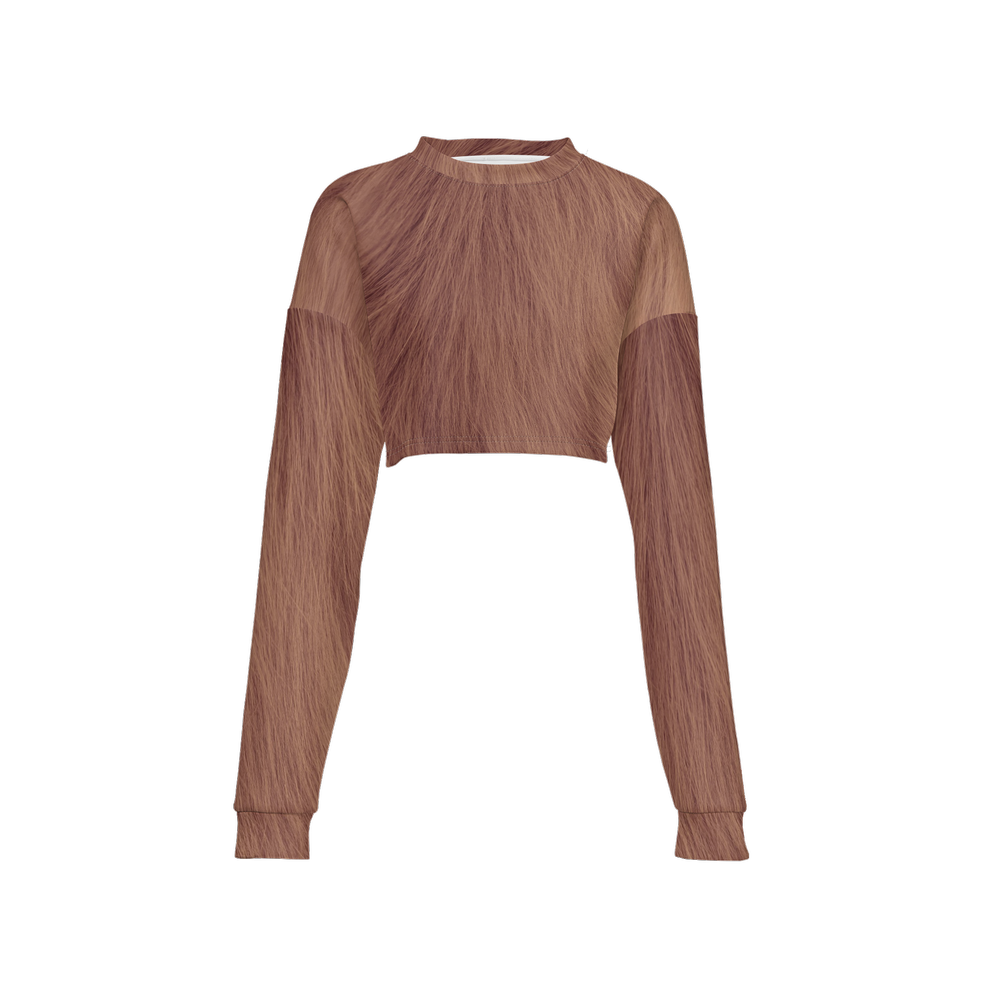 Cinnamon Cropped Crewneck Sweatshirt