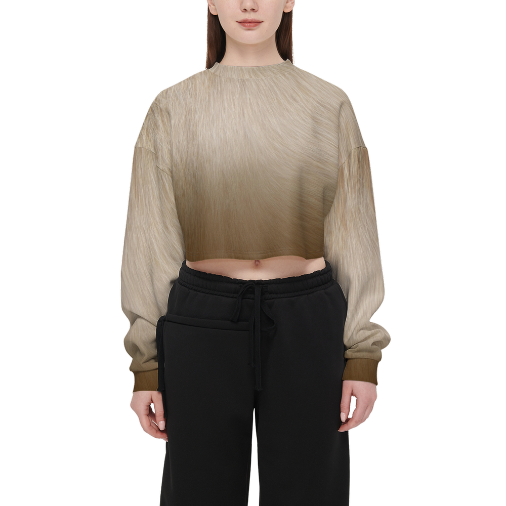 Siamese Cropped Crewneck Sweatshirt